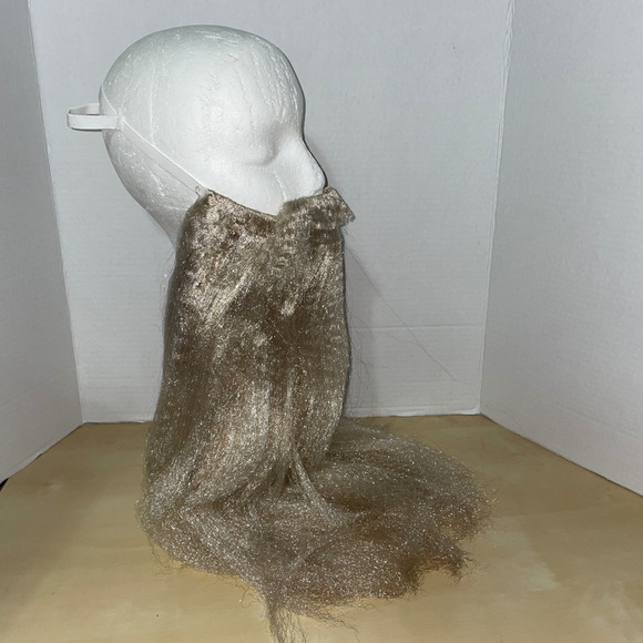 BLONDE LONG BUSHY BEARD MUSTACHE ZZ TOP BIKER COSTUME ACCESSORY NEW - Picture 4 of 5